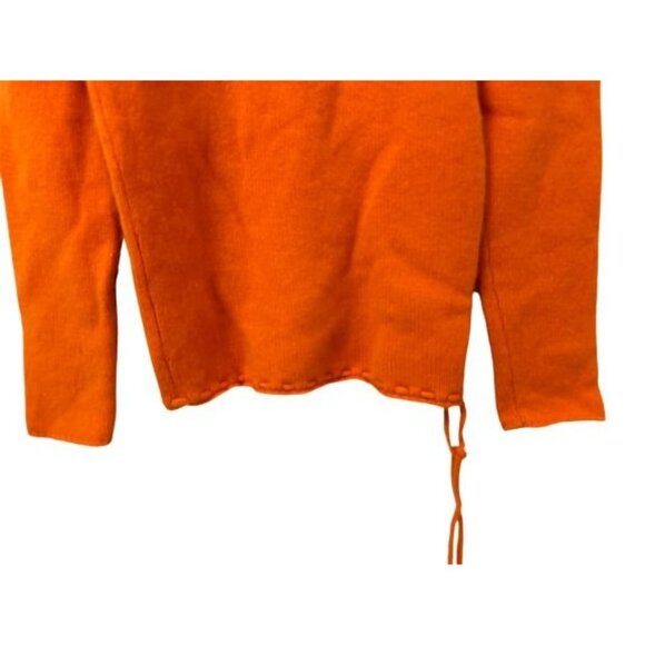 LUCA LUCA ORLANDI 100% 2-Ply Cashmere Sweater Turtleneck Orange  Size Small - Picture 2 of 8